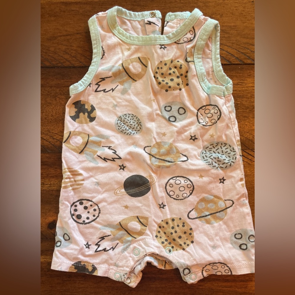 Outer Space Sleeveless Romper size 3 months